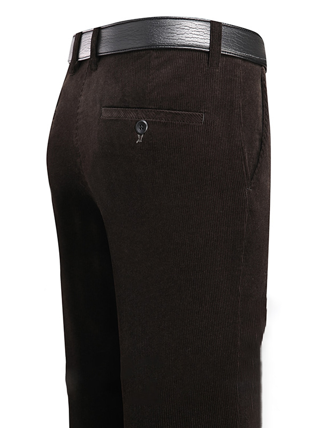 Men's Dress Pants Corduroy Winter Trousers Suit Pocket Plain Comfort