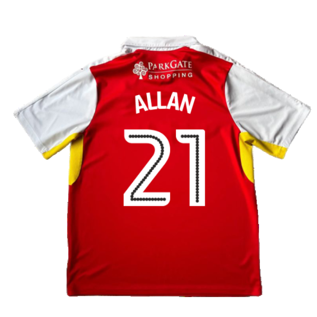 Devoted Rotherham Home Shirt Good Xl Allan #21 Authentic Design La...
