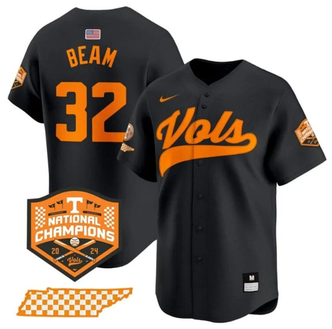 Men's None Black 2024 breathable Drew Beam #32 stitched Jersey