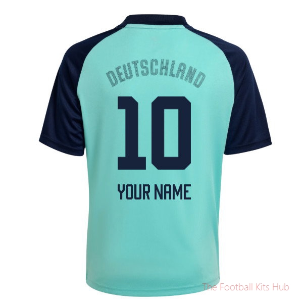 [LK] 2026/27 Germany Away Pre-Match Shirt (Flash Aqua) - Kids (Your Name)
