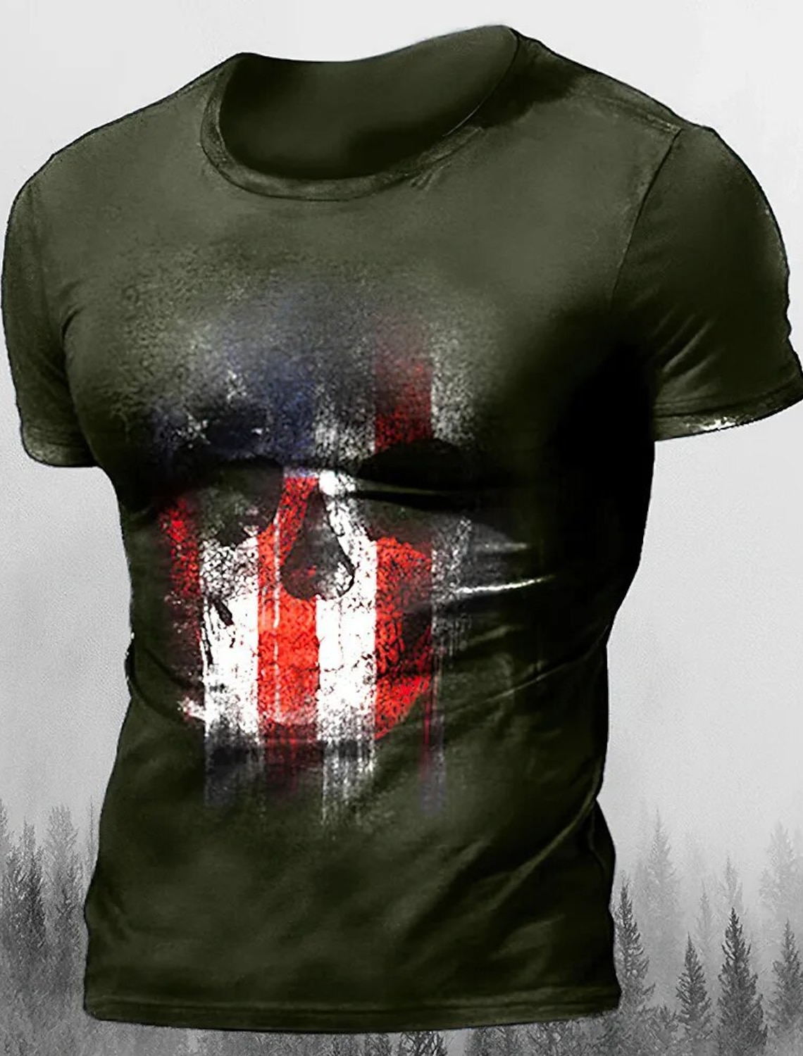 Men's Graphic Skulls T Shirt Tee Short Sleeve 3D Print Crew Neck