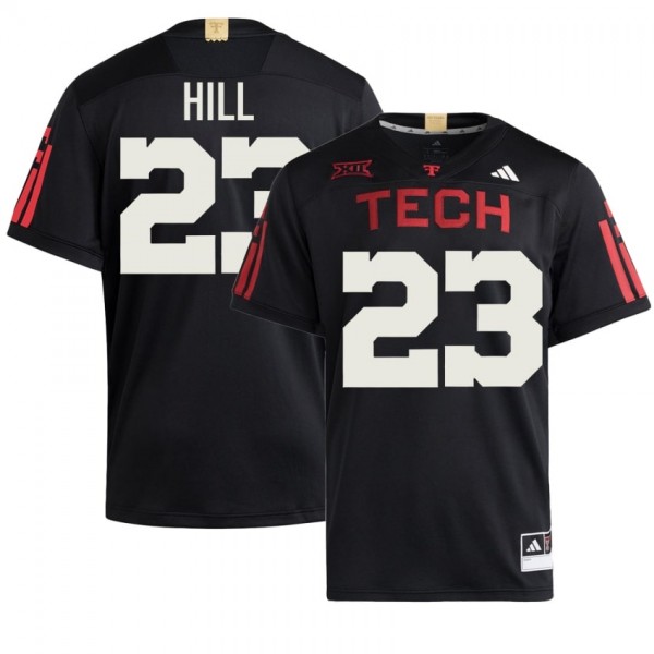 Ncaa Texas Tech Red Raiders Adam Hill #23 Men Red Premium Stitched