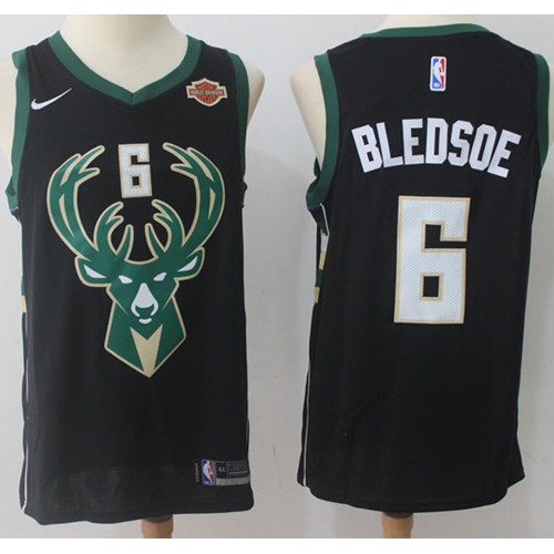 MIL Black Nike M. Bucks #6 NBA Jersey NBA Fan Apparel Premium Quality