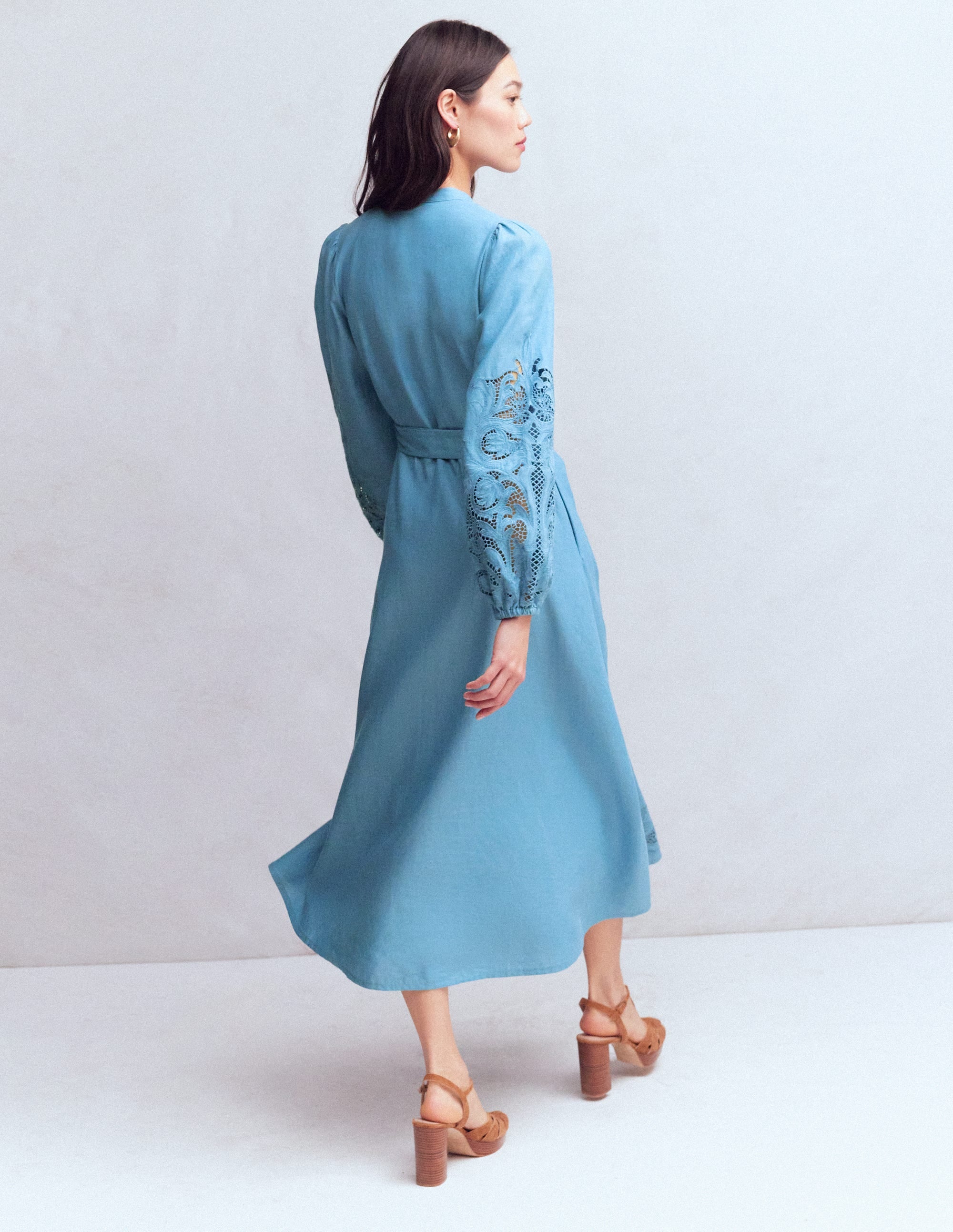 Mae Linen Blend Shirt Dress