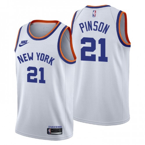 NYK White Nike Y. Knicks #21 NBA Jersey NBA Fan Apparel Game Day Wear