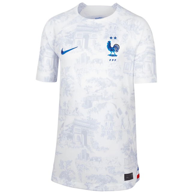 Genuine 2022-2023 France European Football Away Kit (Mbappe 10) (Kids)
