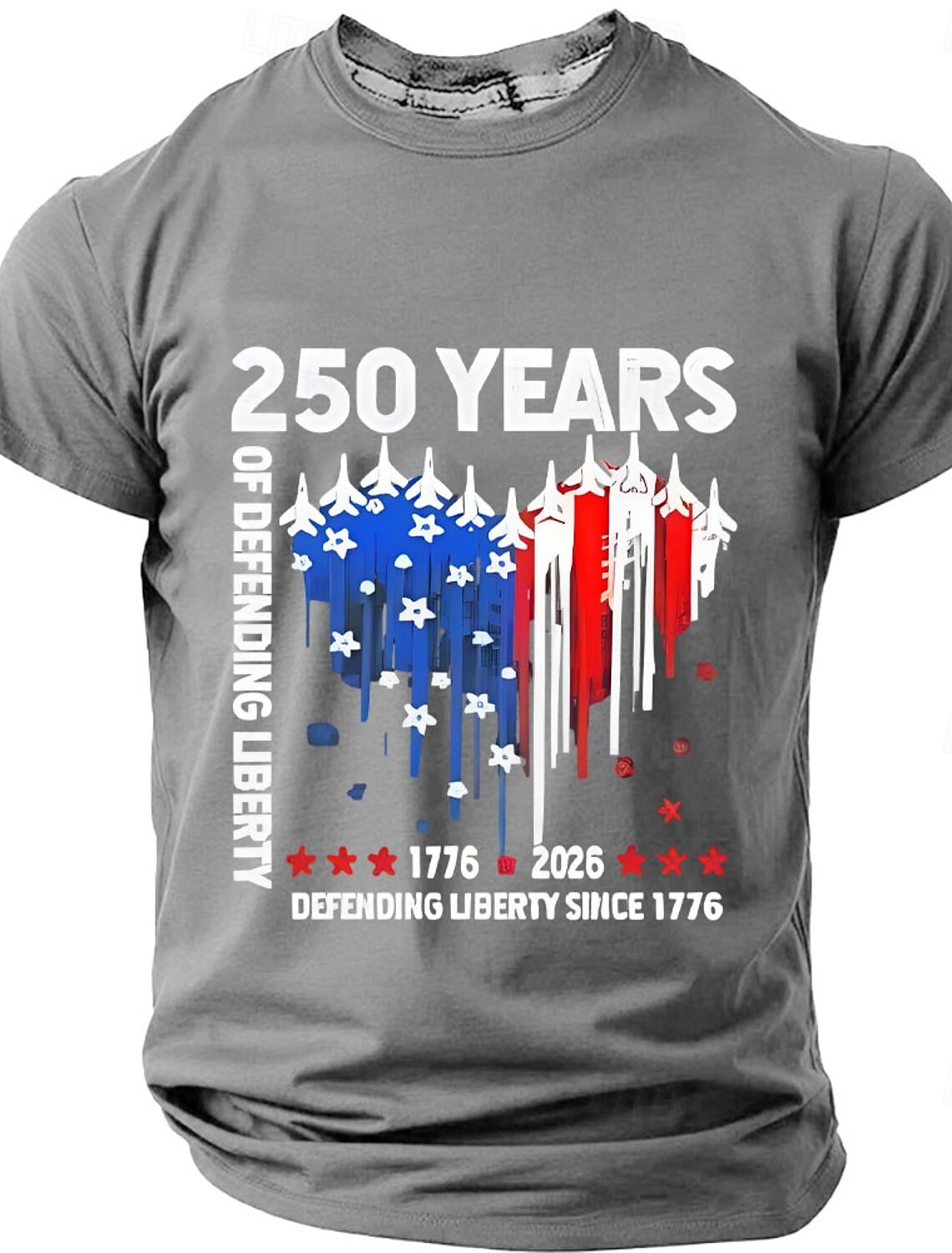 4th of July 2026 250th Men's Solid Color American US Flag T Shirt Short Sleeve T shirt 3D Print Crew Neck Shirt Vintage Retro Patriotic Daily Festival Blue Black Burgundy Summer Spring Clothing