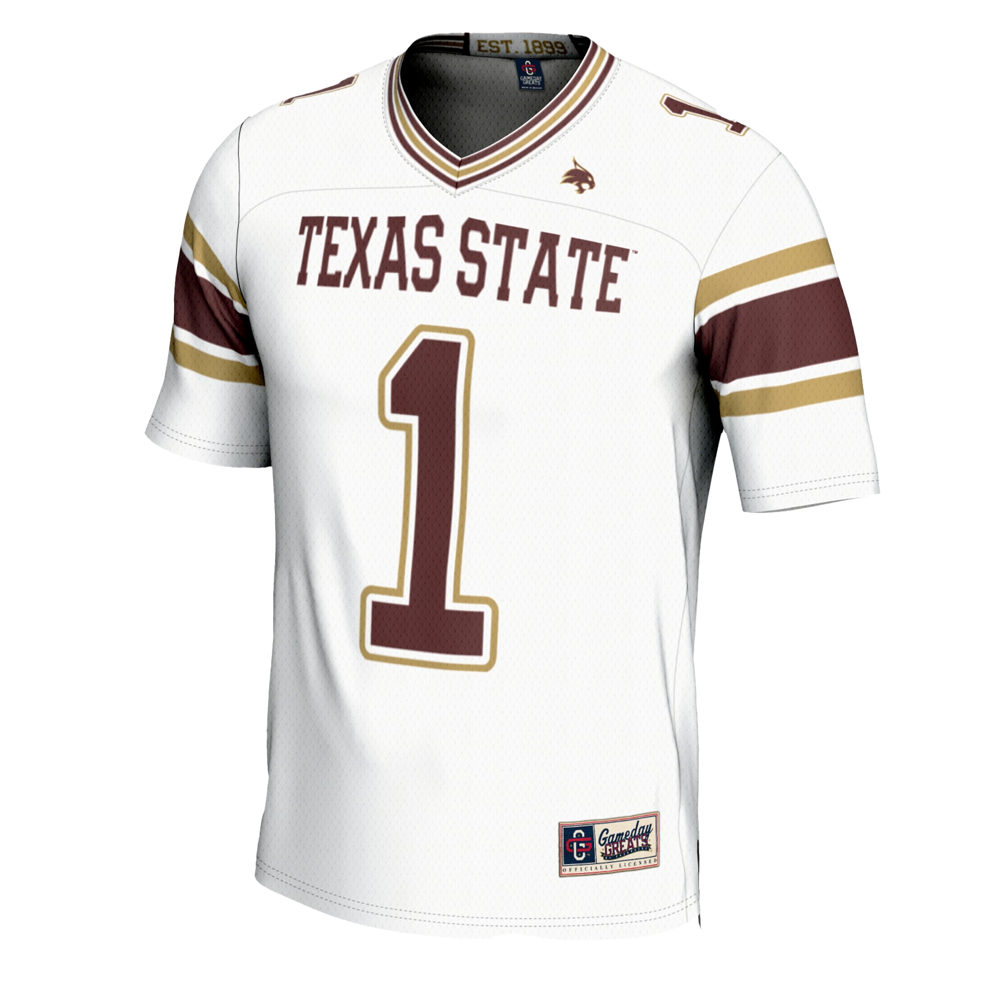 #1 Texas State Bobcats GameDay Greats 2026/2027 Football Jersey - White