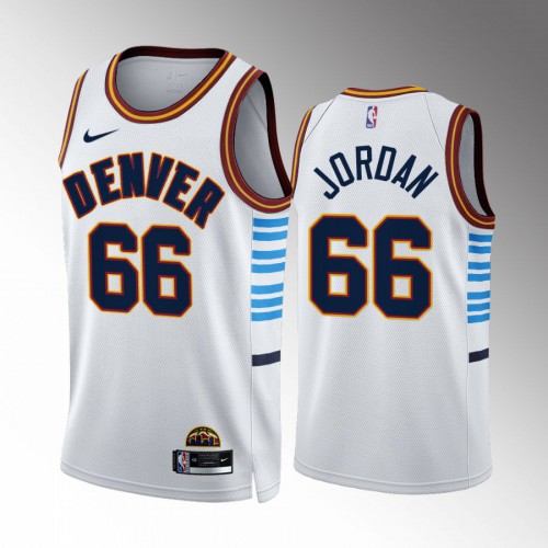 Jordan Nuggets White Denver Nuggets #66 Jersey - Cost-Effective