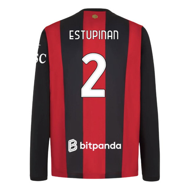[DDJ] 2026-2027 AC Milan Long Sleeve Home Shirt (Estupinan 2)
