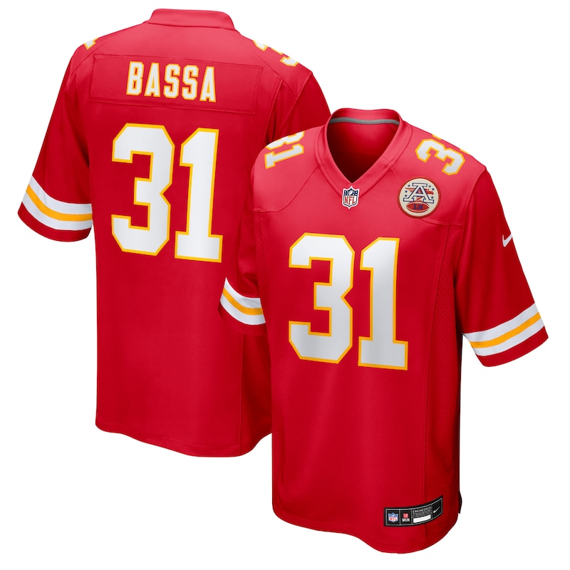 None Jeffrey Bassa Kansas City Chiefs Retro Authentic Jersey