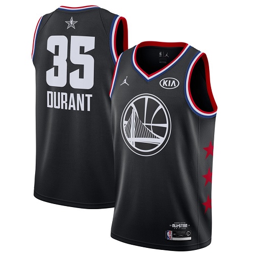 Warriors Black Kevin Durant #35 Nike Jersey - NBA Fan Apparel