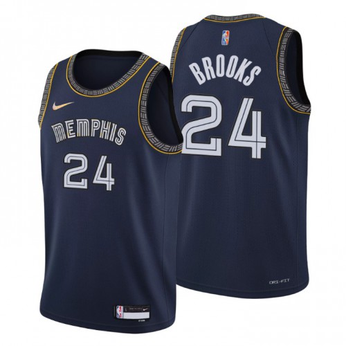 Memphis Memphis Grizzlies #24 Dillon Brooks Mens Nike Navy 2021/22 Swingman NBA Jersey ¨C City Edition Mens