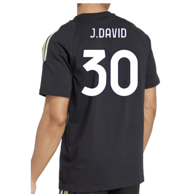 Popular 2025-2026 Juventus Training Tee (Black) (J.David 30)