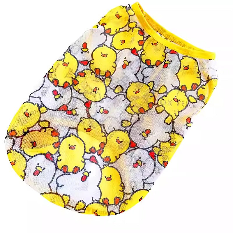 Tailtoon Frenchie Summer Cartoon Vest – Lightweight Breathable Thin Shirt