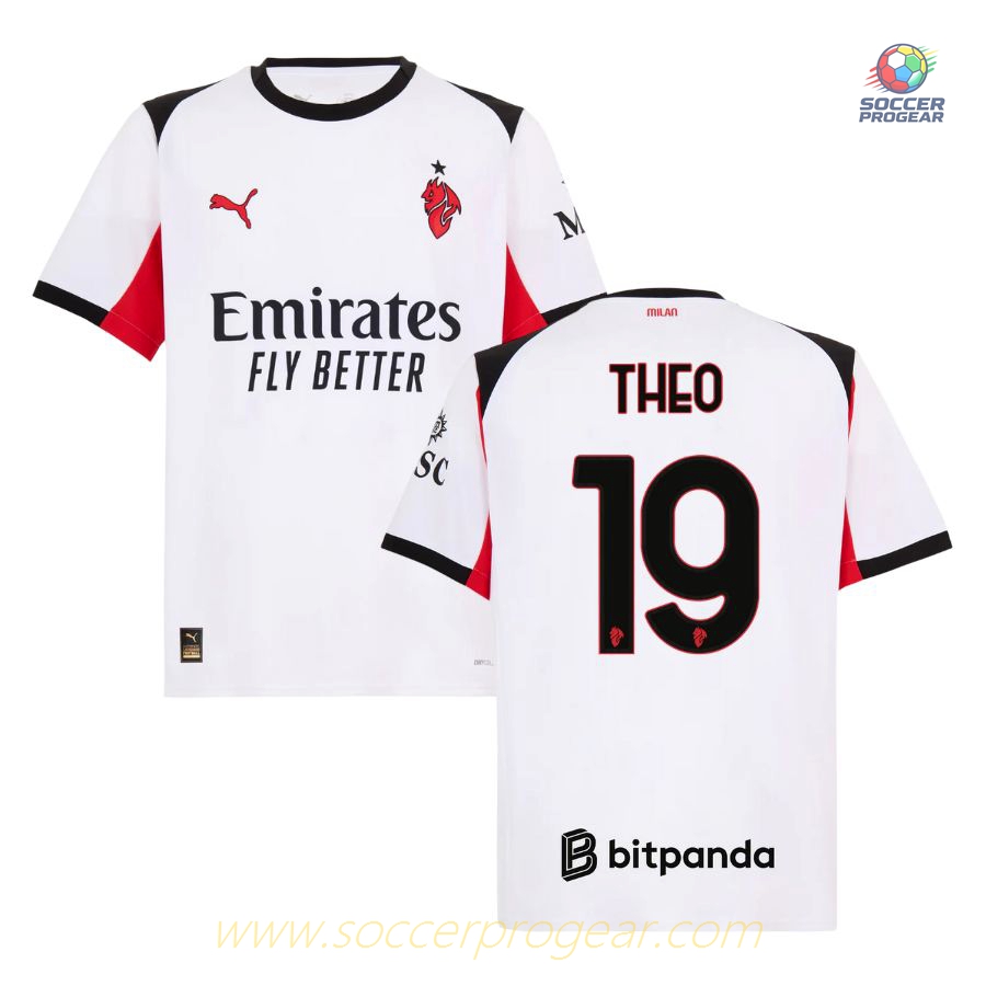 AC Milan Away Soccer Football Shirt 2025/26 Collection Theo