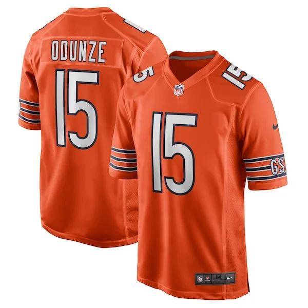 None Rome Odunze Game Jersey - Orange | NFL Player Jersey | NFL Footba