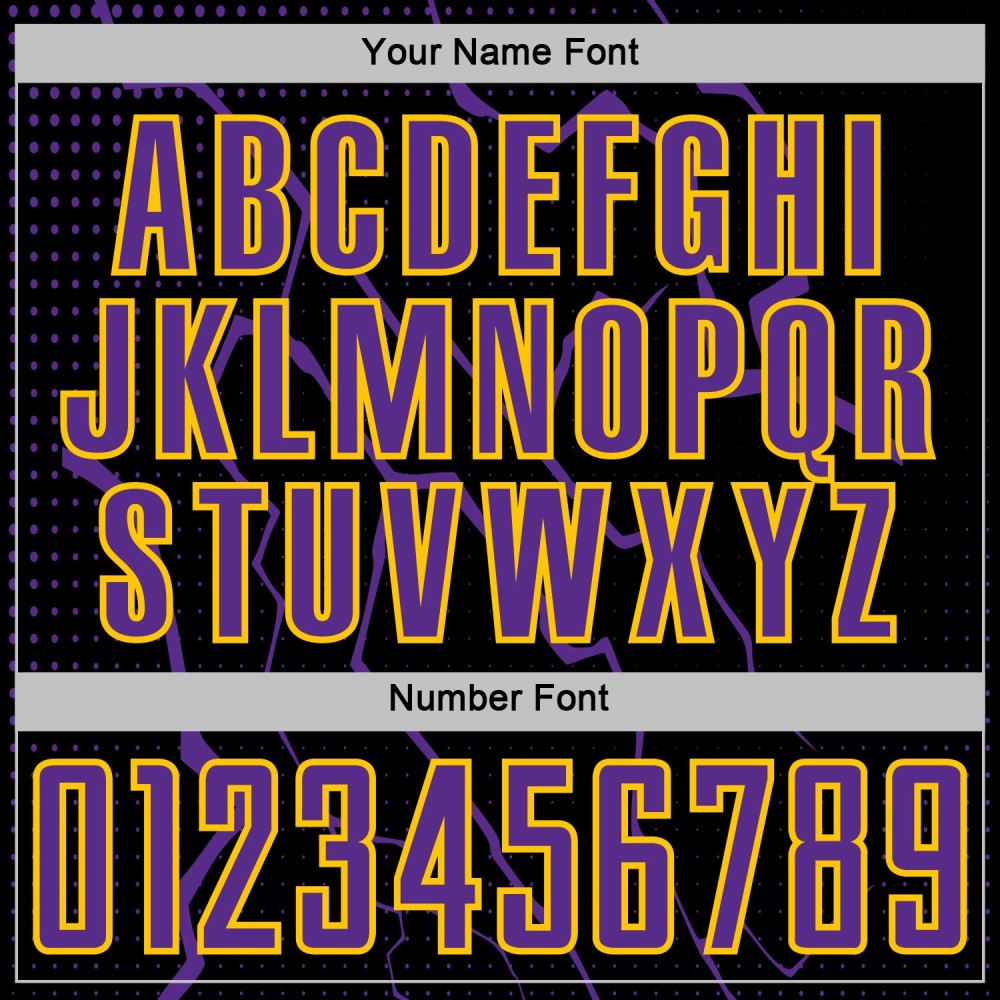 Soccer Purple-Yellow Jersey Uniform Lightning Black Sublimation Custom Sports
