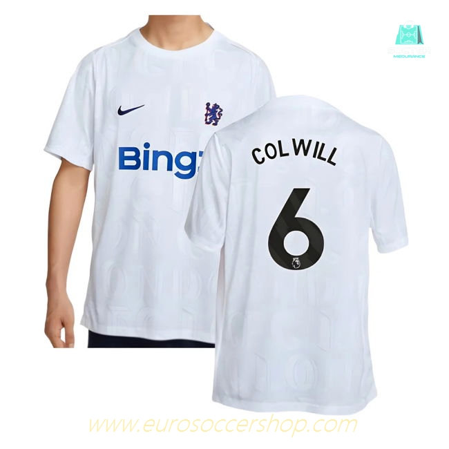 2025-2026 Chelsea Academy Pro Pre-Match Football Top (White) (Colwill 6)