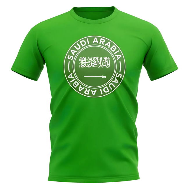 Performance-Driven Top-Tier Saudi Arabia Football Badge T-Shirt