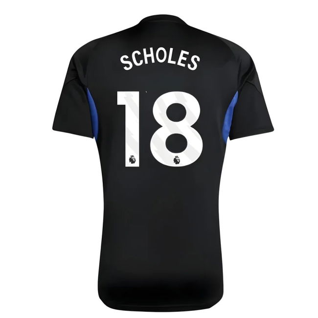 2025-2026 Man Utd EU Training Jersey (Black) - Kids (Scholes 18)