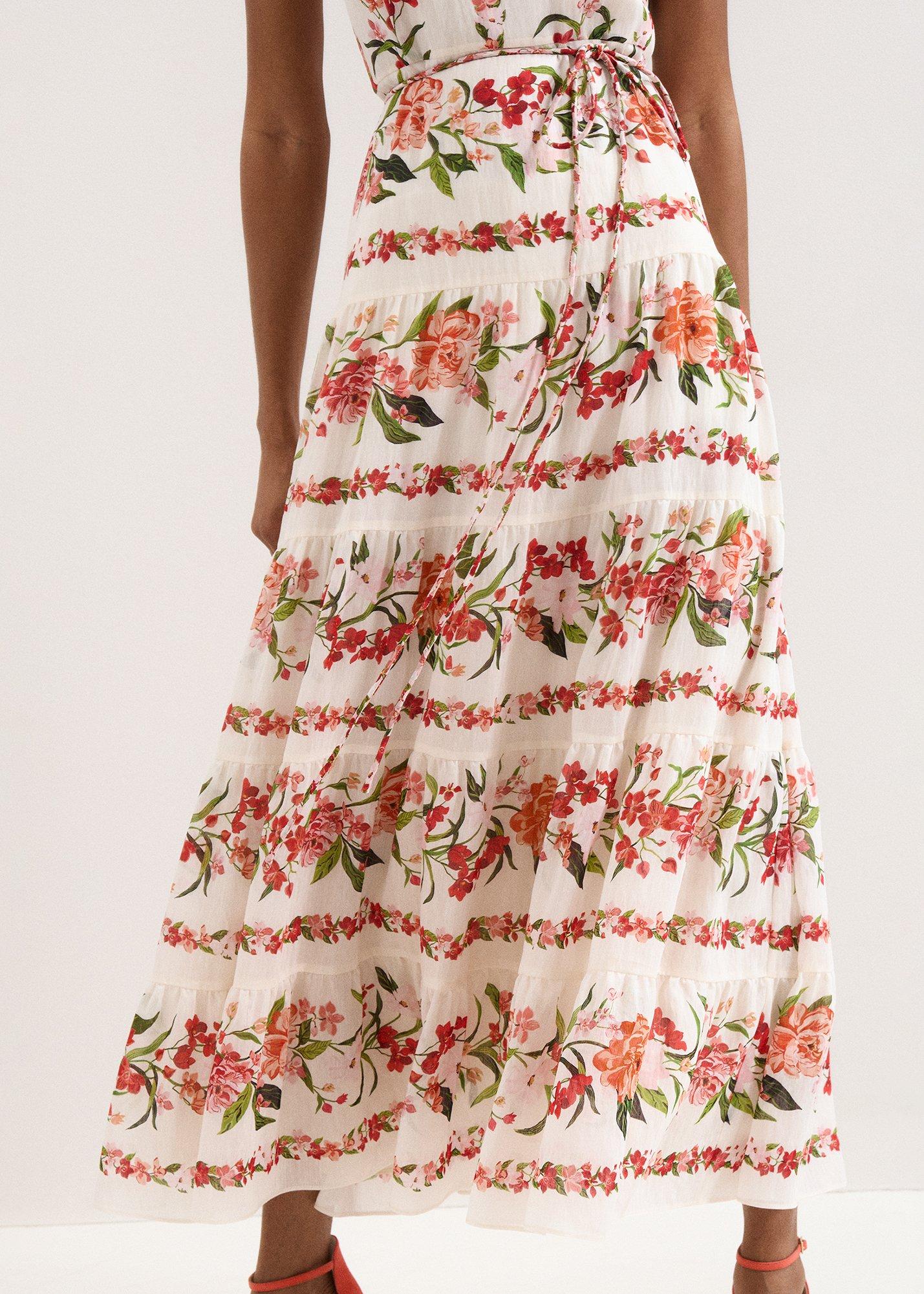 Petite Nita Cream Floral Maxi Dress