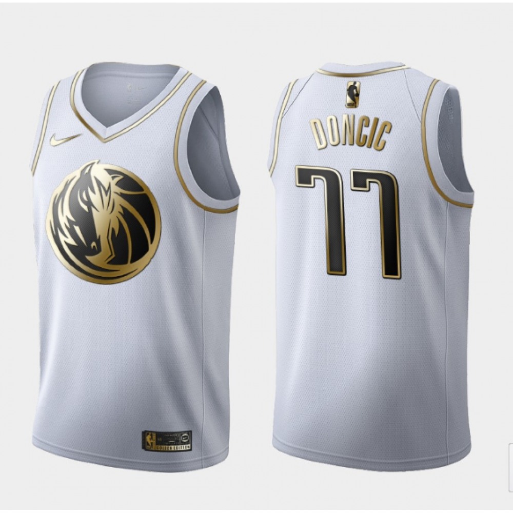 Durable 77 Dallas Mavericks White Jersey - Golden Edition - Game Day Essential