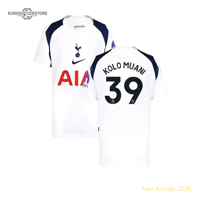Premium 2025-2026 Tottenham Hotspur Home Shirt (kids) (kolo Muani 39