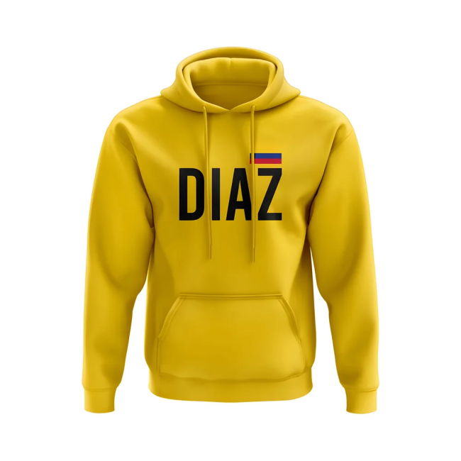 Soccer Luis Diaz Colombia Name Hoody (Yellow) Premium Team