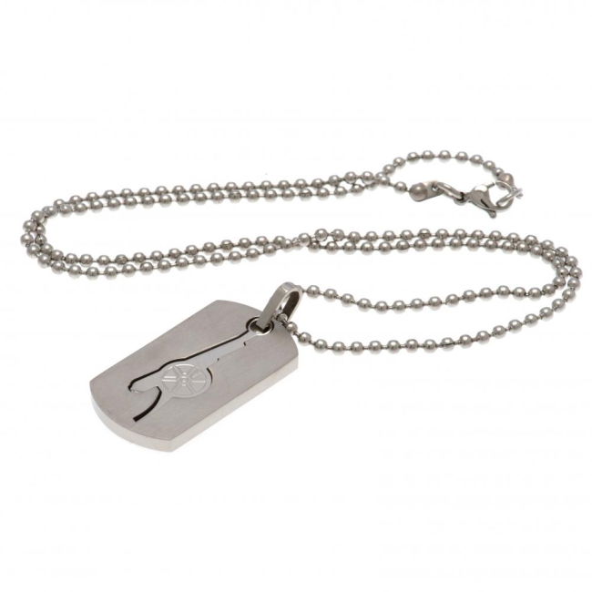 Arsenal FC Cut Out Cannon Dog Tag & Chain (Match Day)