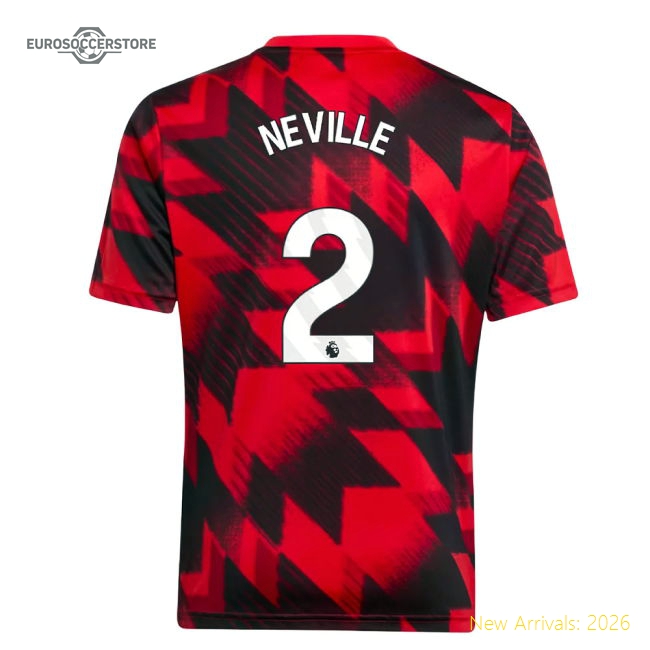 Non-toxic Kids Man Utd Neville Jersey 2025-2026 Moisture-wicking