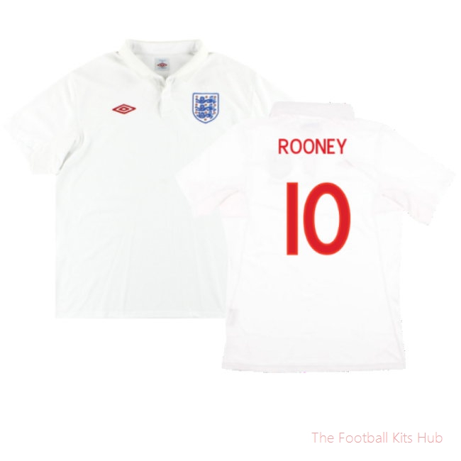England 2009-10 Home Shirt (XL) Lampard #8 (Excellent) (ROONEY 10)