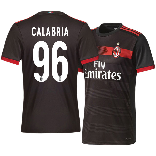 Authentic AC Milan Third 201718 Davide Calabria 96 Soccer Jersey Shirt