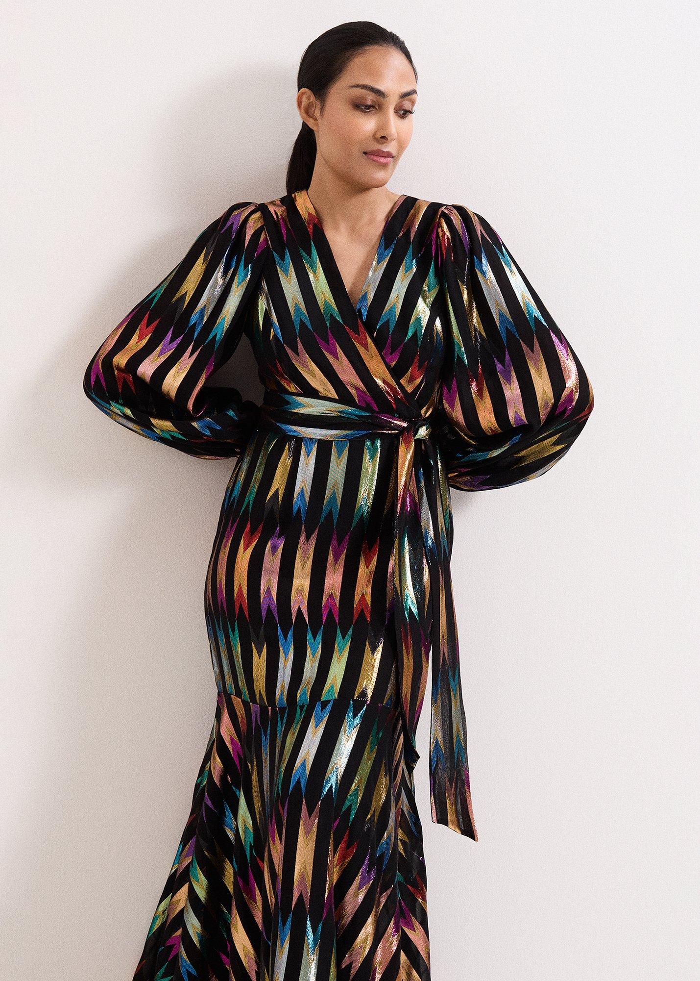 Petite Ellia Shimmer Maxi Dress