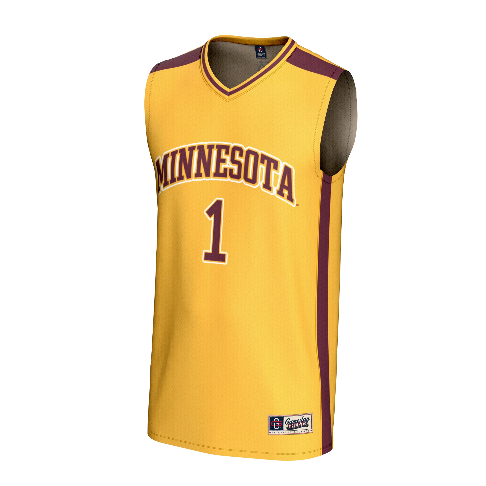 [NJP] Minnesota Golden Gophers GameDay Greats Youth Lightweight Collegiate Basketball Fashion Jersey - Gold