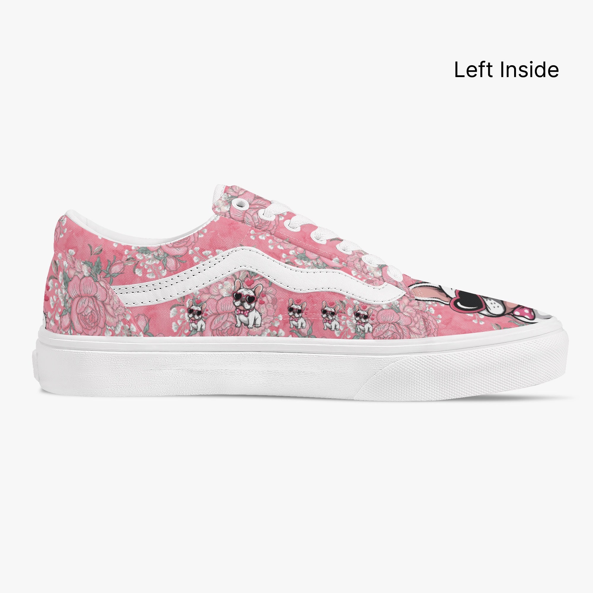French Bulldog Lover Esther Trendy Low Top Canvas Sneakers Casual Footwear