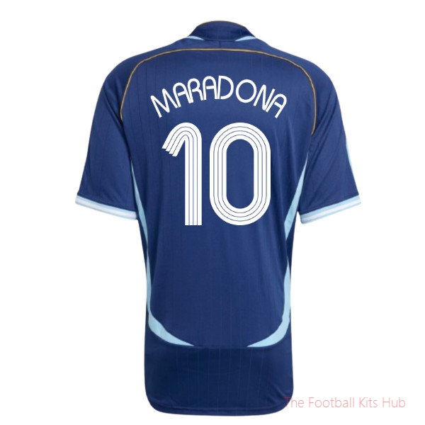 Argentina Away Shirt 2006 Maradona #10 Match Kit - Soccer Jersey