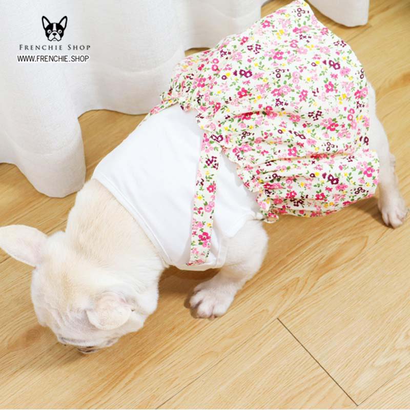 French Bulldog Frenchie Summer Dress Floral Cotton (w305) Durable Dog Item