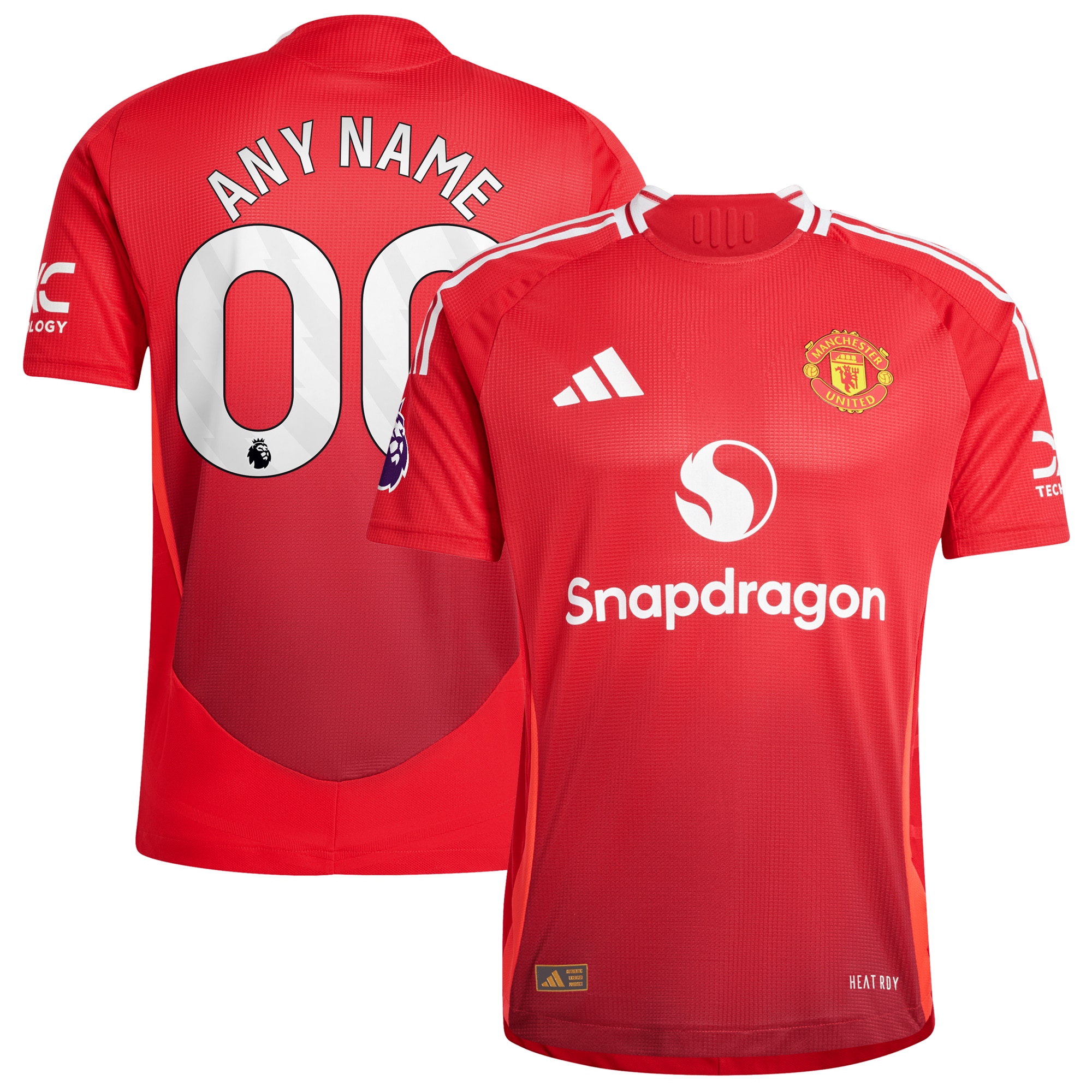 [SJH] Manchester United 2024/25 Home Authentic Custom Jersey - Red