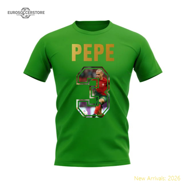 Xsb (3-4 Years) T-Shirt Pepe Name And Number Portugal Green