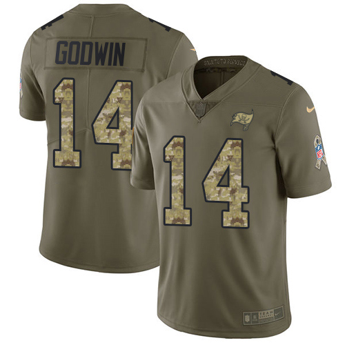 Official NFL T B Buccaneers #14 Chris Godwin Team Color Limited Jersey