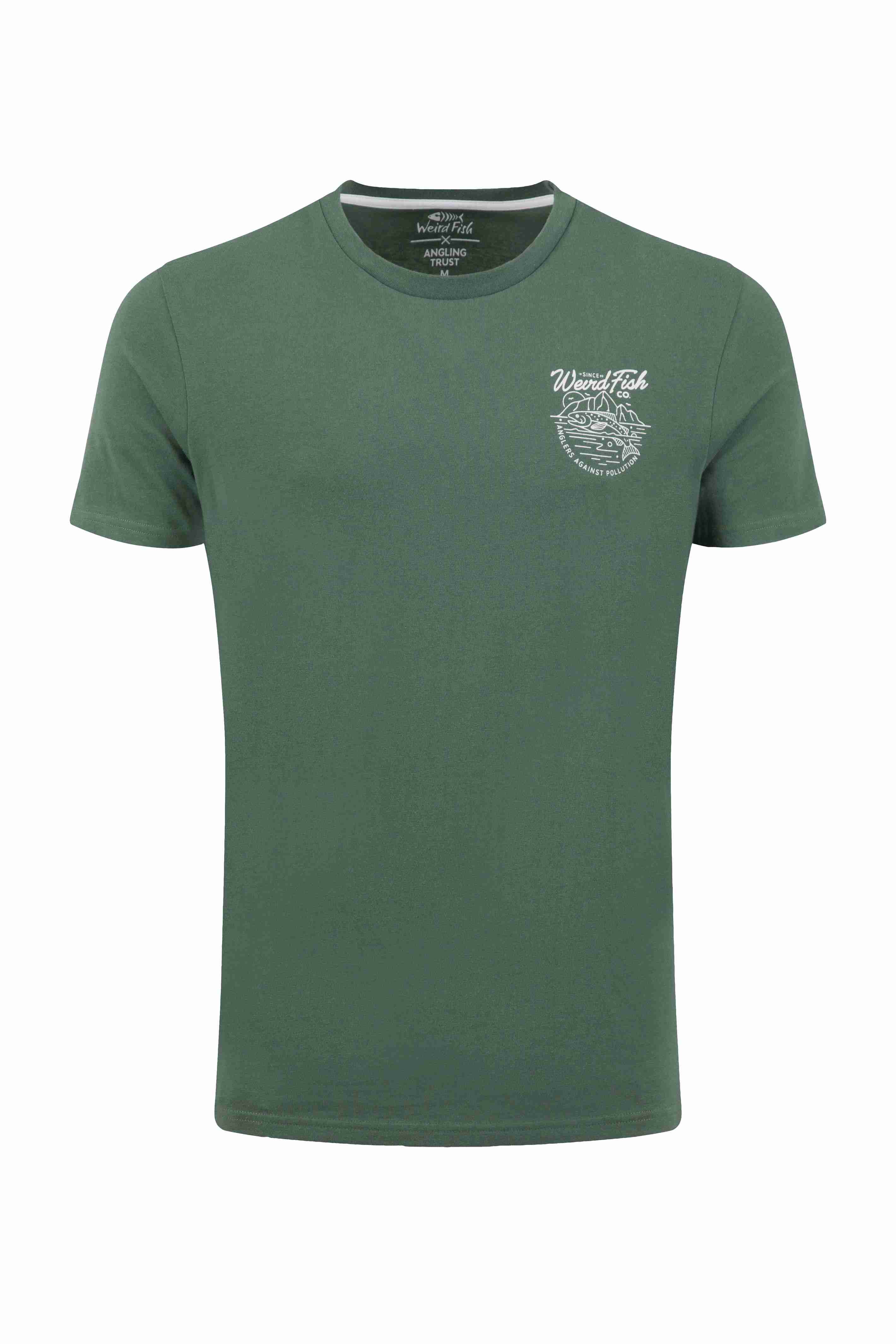 Angling Back Print Angling Trust Graphic T-Shirt Dusky Green