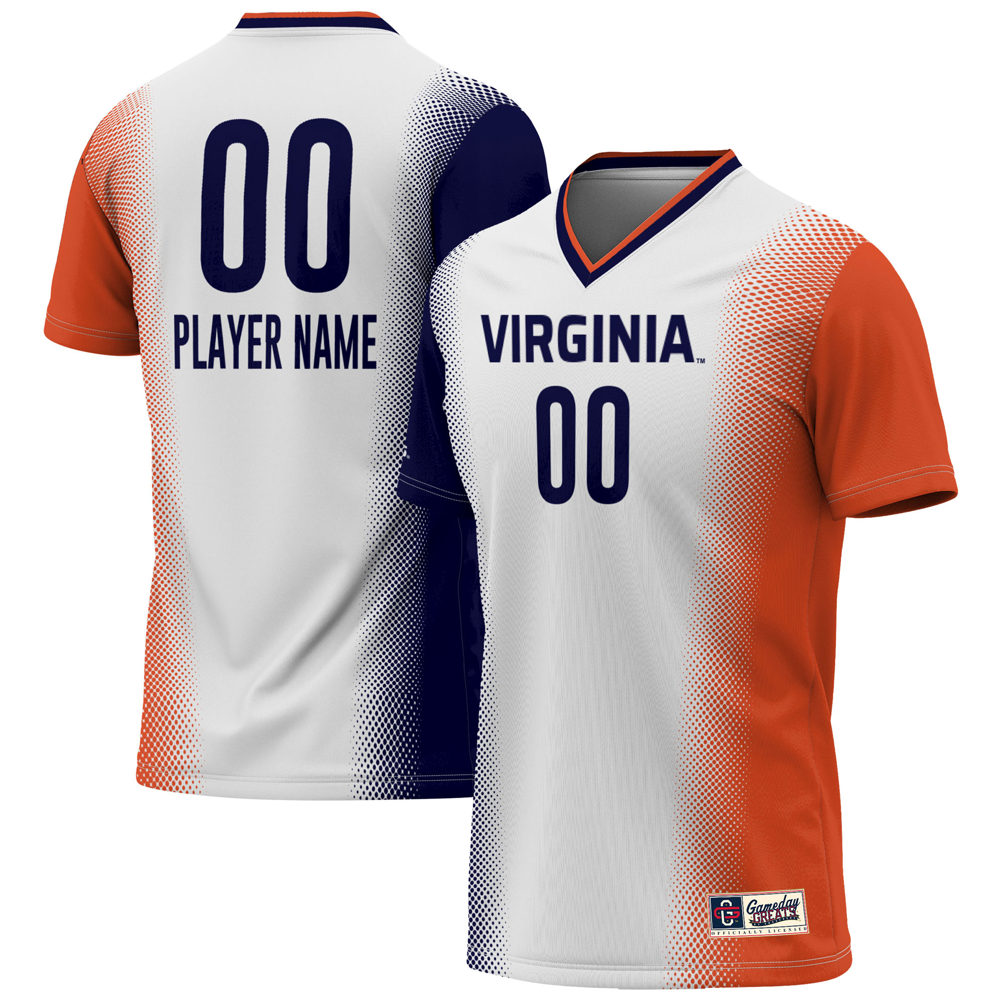 [JED] Virginia Cavaliers GameDay Greats Unisex Pick-A-Player NIL Lightweight Soccer Jersey - White