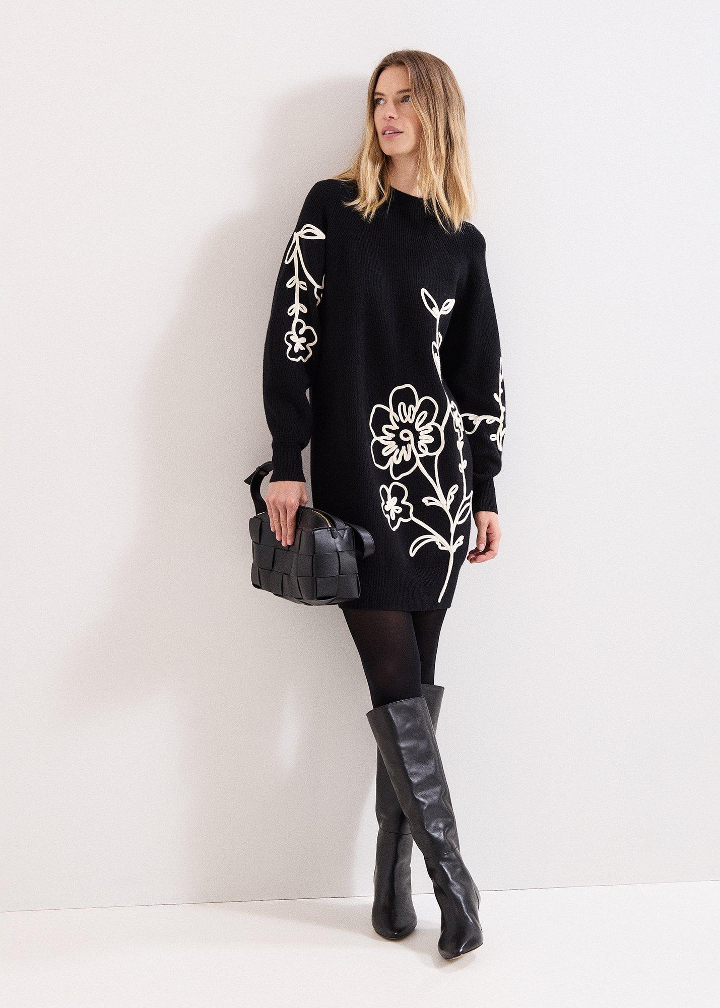 Rosa Jumper Dress With Applique Detail