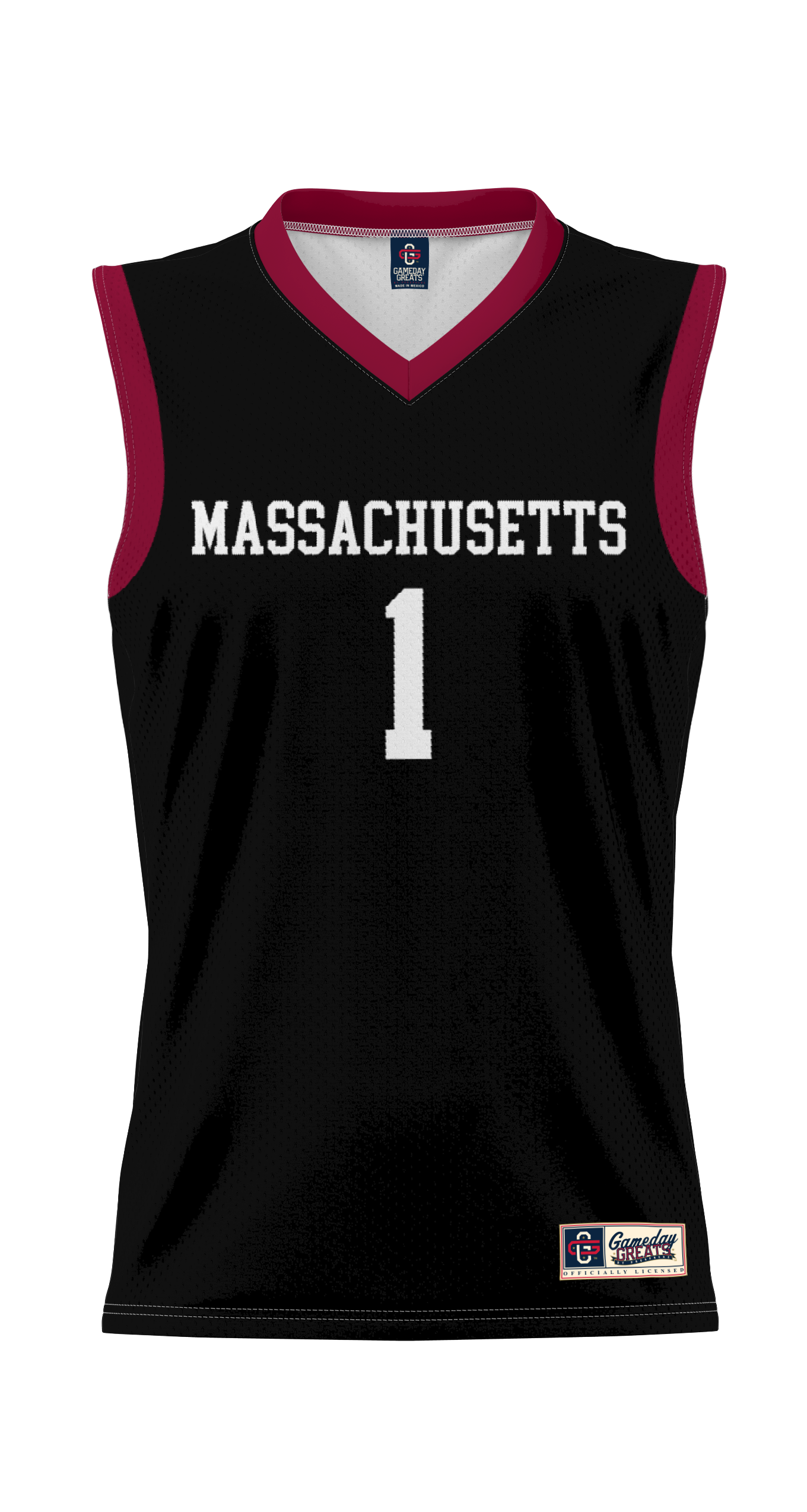 [DDG] UMass Minutemen GameDay Greats Youth Lightweight Basketball Jersey - Black