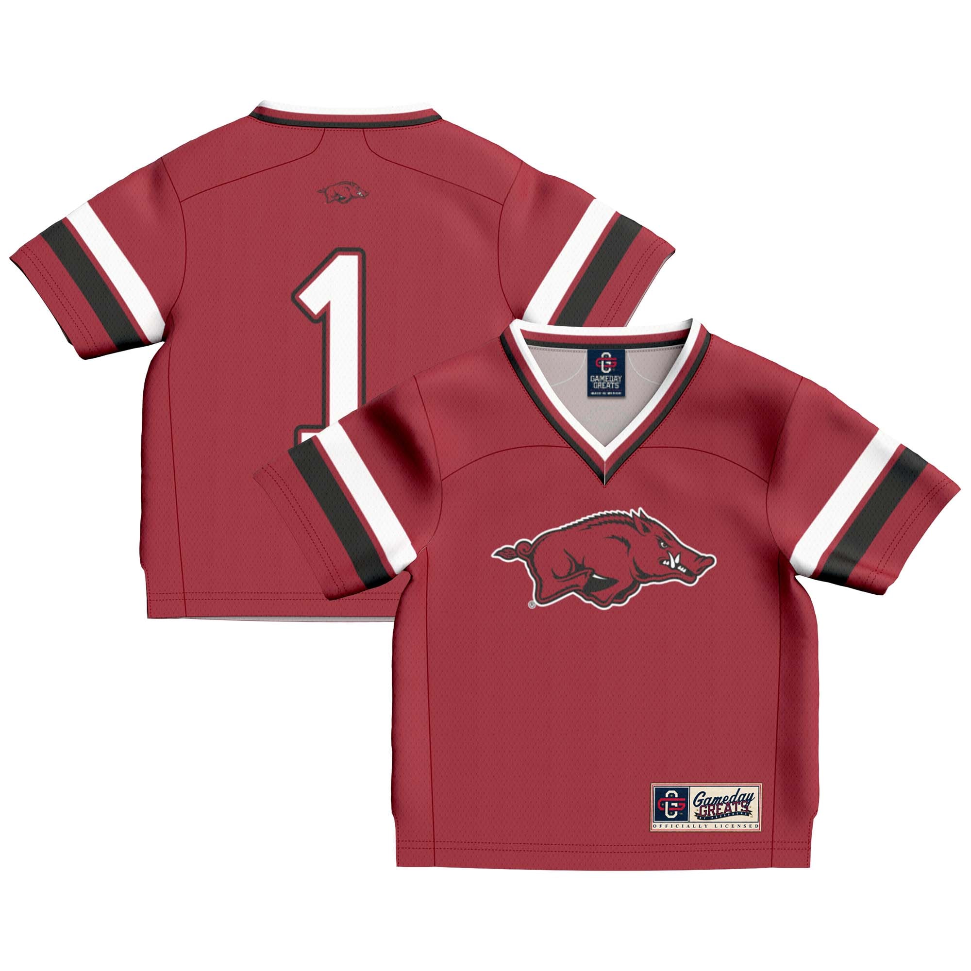 #1 Arkansas Razorbacks GameDay Greats Infant Lightweight Collegiate Football Fashion 2026/2027 Football Jersey - Cardinal