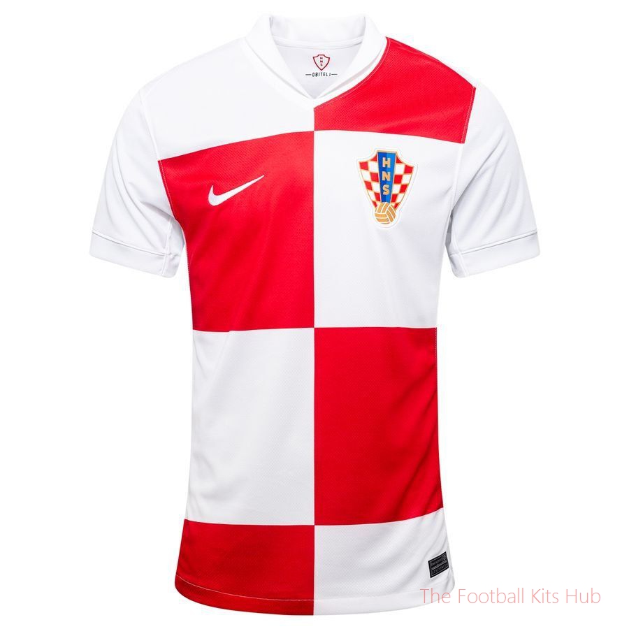 Men Croatia Home Shirt 2024/25 UEFA Euro 2024