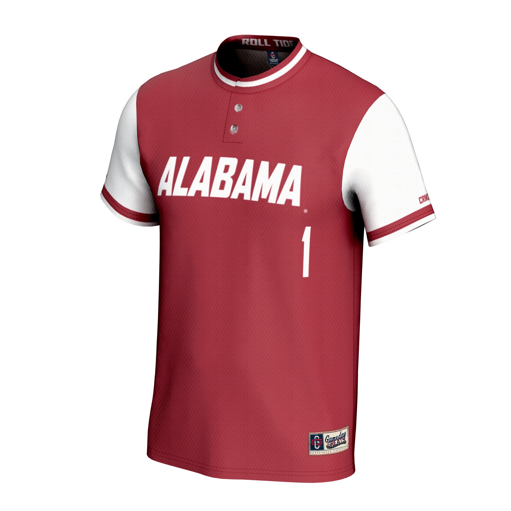 [NJP] Alabama Crimson Tide GameDay Greats Youth Lightweight Softball Fashion Jersey - Crimson