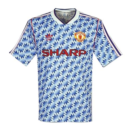 90-92 MANCHESTER UNITED AWAY BLUE RETRO SOCCER JERSEY SHIRT -