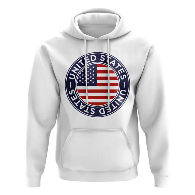Match-Ready Limited-Edition Usa Football Badge Hoodie (White)